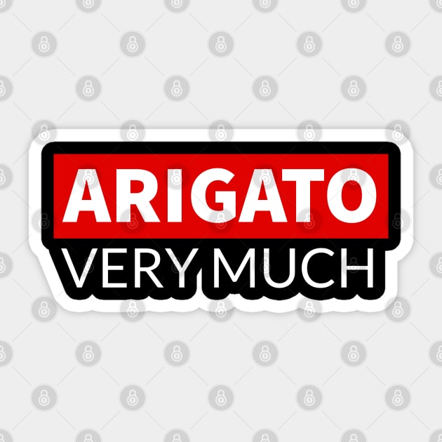 Arigato Very Much Sticker by REG